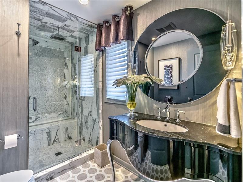 5 Little Meadow Road Wexford, PA 15090 - Photo 11 of 25 Full Bath on Main Level. Luxury Bath, Marble detailing. Furniture Sink.