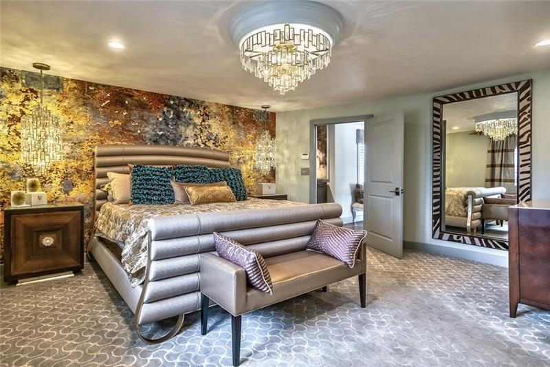 5 Little Meadow Road Wexford, PA 15090 - Photo 7 of 25 Exquisite Master Bedroom and luxury bath ensuite on Main Level. Stately lighting with 2 side lighting chandeliers and beautiful high quality wool/silk carpeting. His and Her Closets.