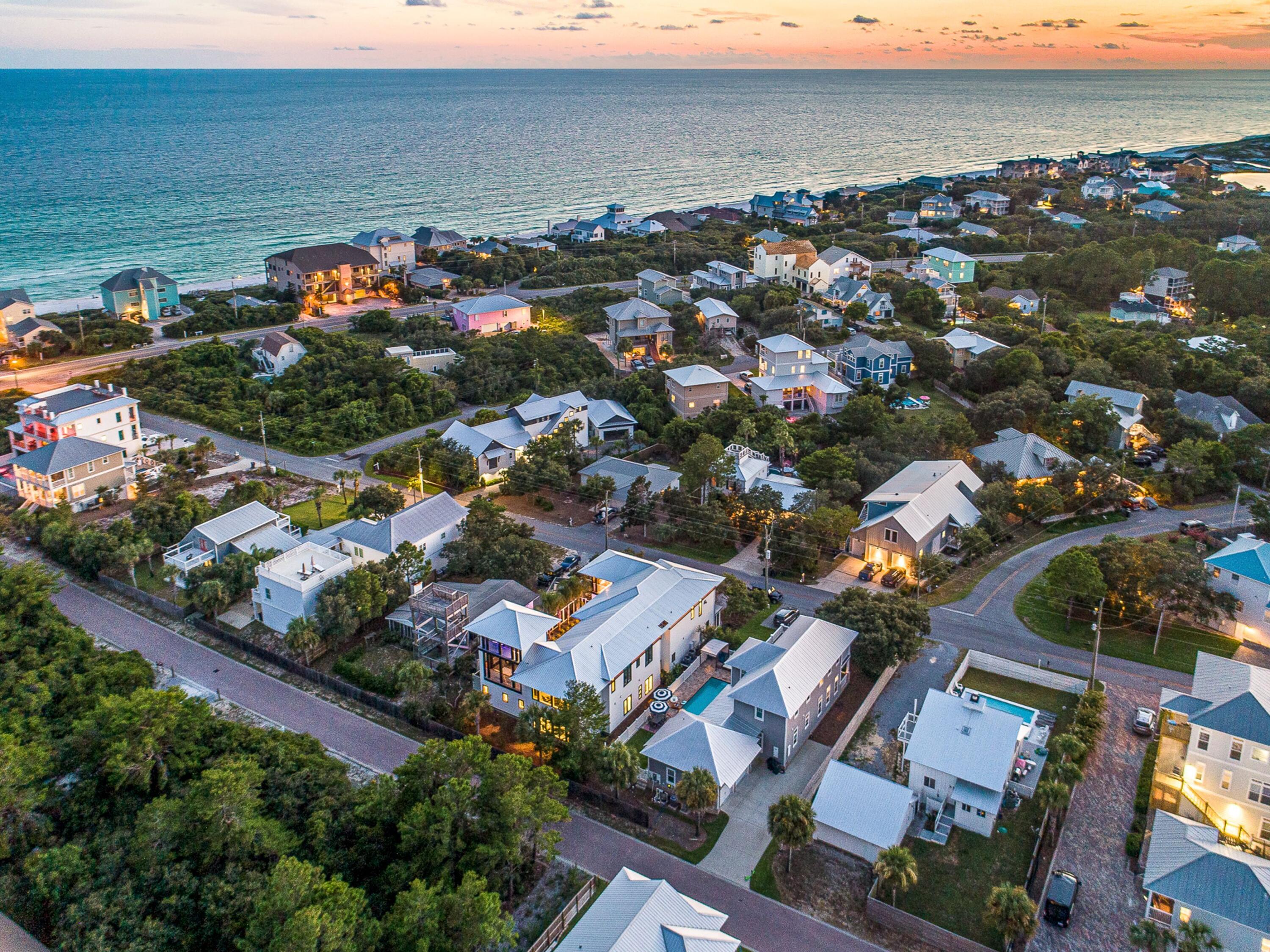 124 Hilltop Drive Santa Rosa Beach, FL 32459 - Photo 59 of 65 an aerial view of residential houses with outdoor space