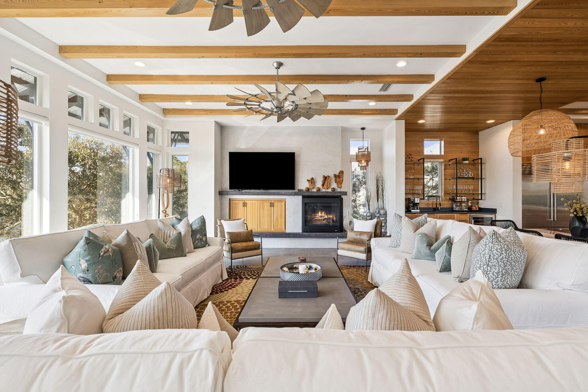 124 Hilltop Drive Santa Rosa Beach, FL 32459 - Photo 9 of 65 a living room with furniture and a flat screen tv