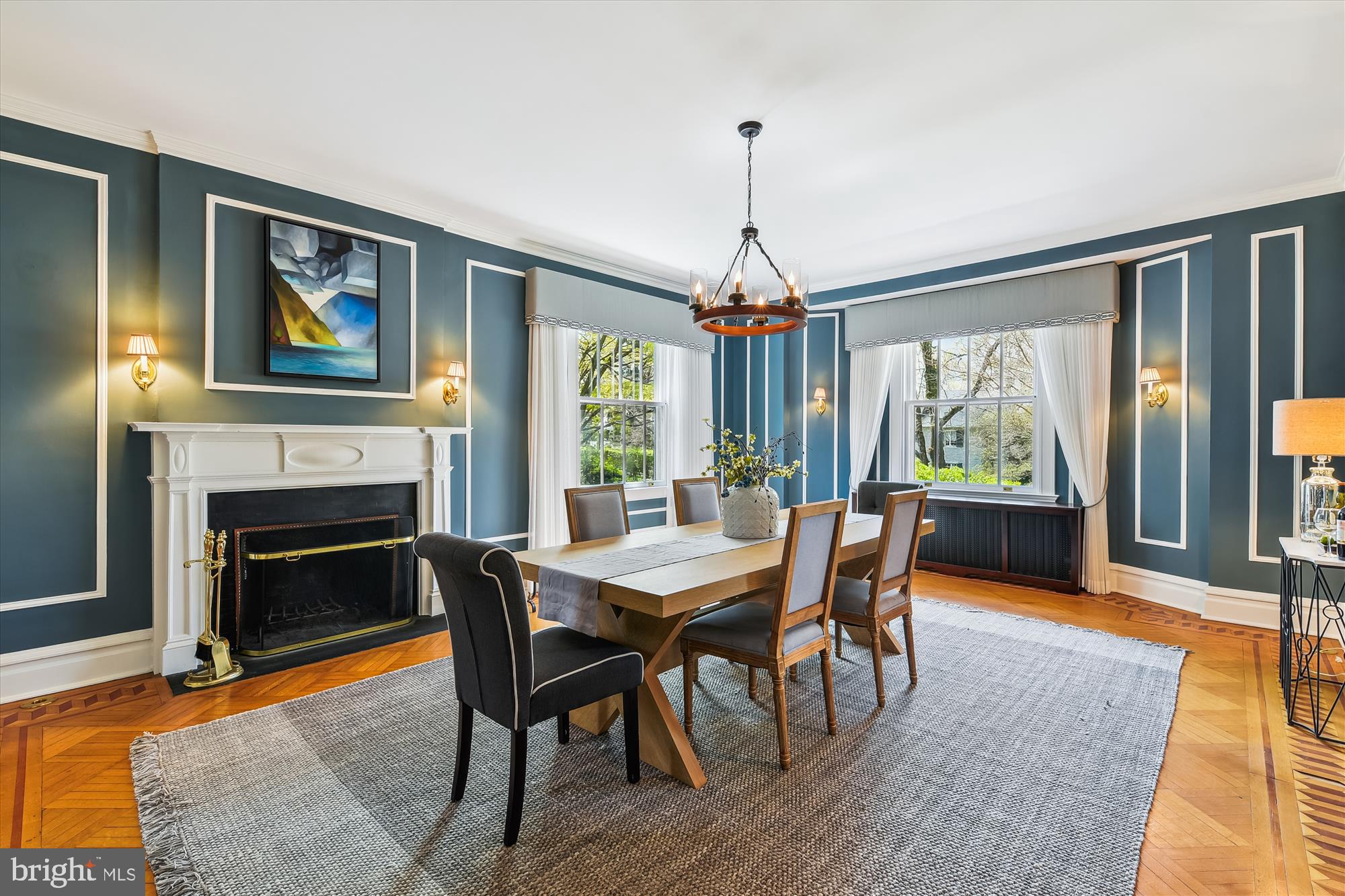 205 Ridgewood Road Baltimore, MD 21210 - Photo 16 of 71 Dining Room with wood burning FP