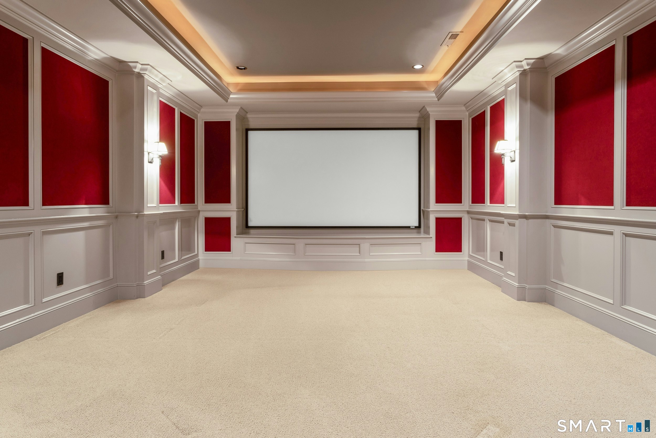 206 Umpawaug Road Redding, CT 06896 - Photo 29 of 40 Home Theatre With Projector & Surround-Sound (Lower Level)