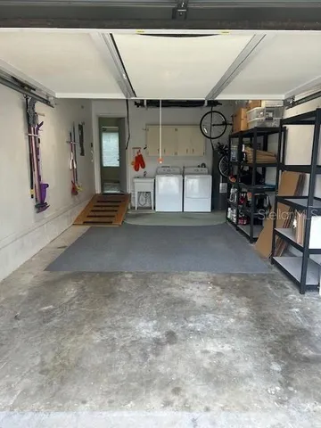a view of a garage