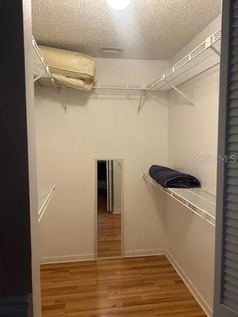 a view of a walk in closet