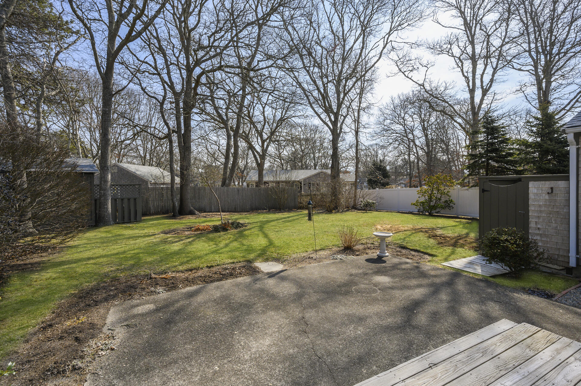26 Harbor Hills Road Centerville, MA 02632 - Photo 20 of 20 a view of backyard with large trees