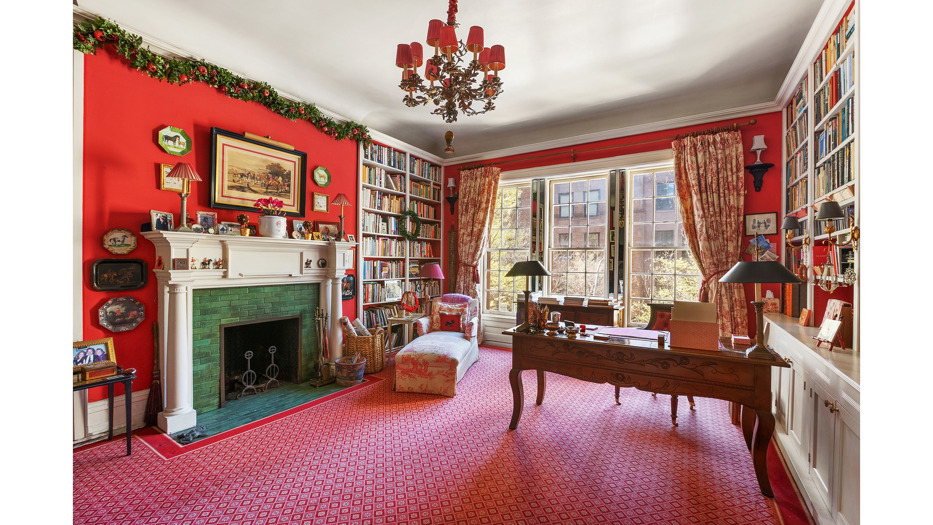 321 West 77th Street Manhattan, NY 10024 - Photo 5 of 12 a living room with furniture a fireplace and a large window