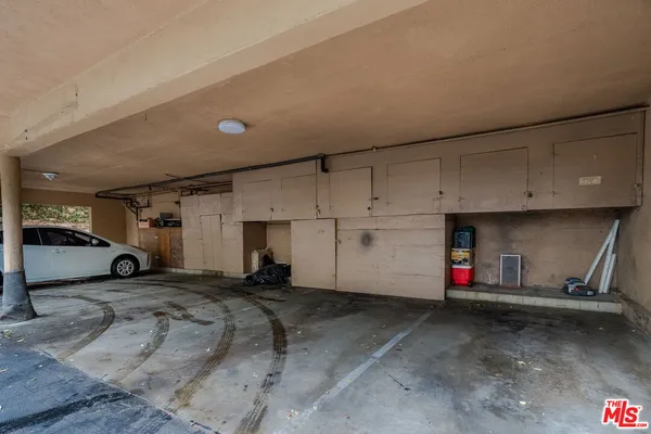 a view of a car garage