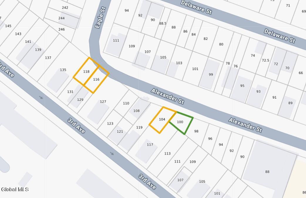 100 Alexander Street Albany, NY 12202 - Photo 2 of 4 100-118 Alexander St Tax Map