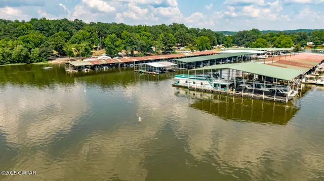 a view of a lake with houses