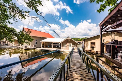 a building outdoor space with patio furniture