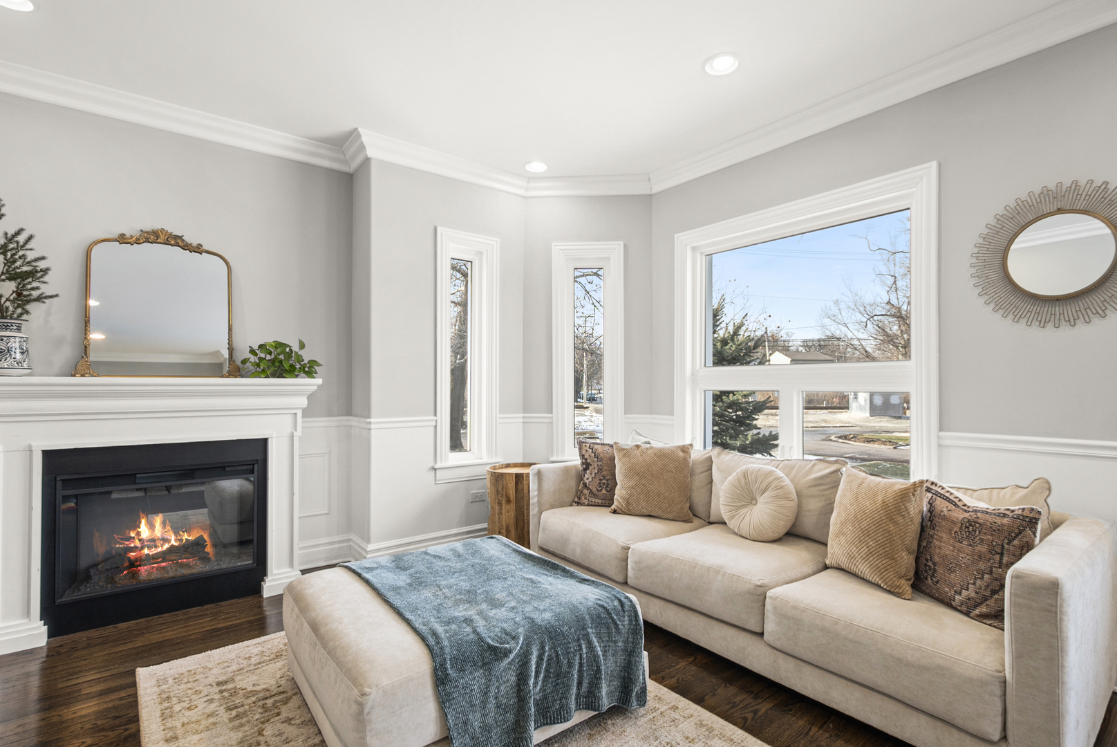 1885 West 108th Place Chicago, IL 60643 - Photo 2 of 31 a living room with furniture and a fireplace