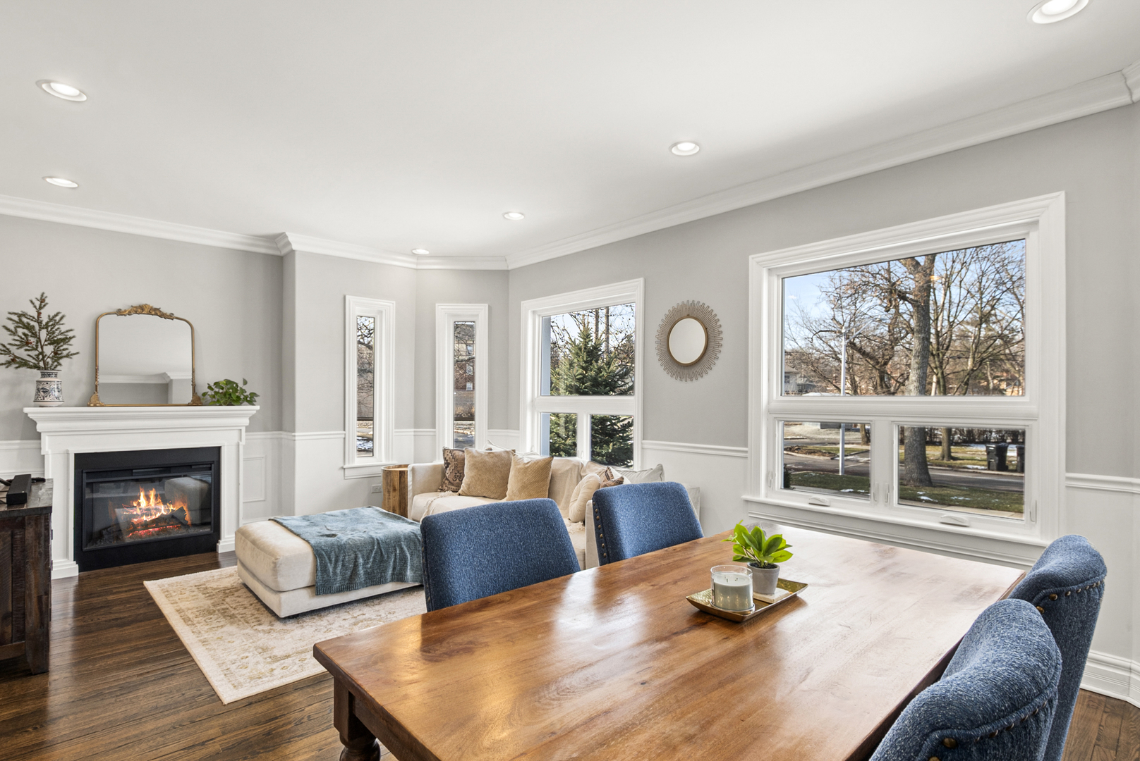 1885 West 108th Place Chicago, IL 60643 - Photo 4 of 31 a living room with furniture and a fireplace