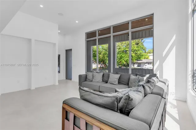 a view of a balcony with an outdoor space
