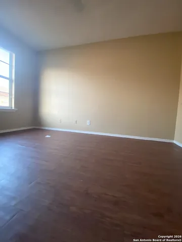 an empty room with a window