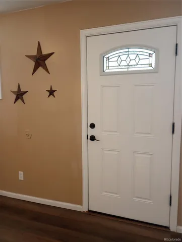 a view of a hallway with closet