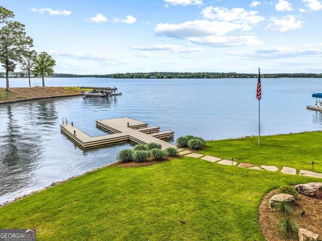 a view of a lake with a lake