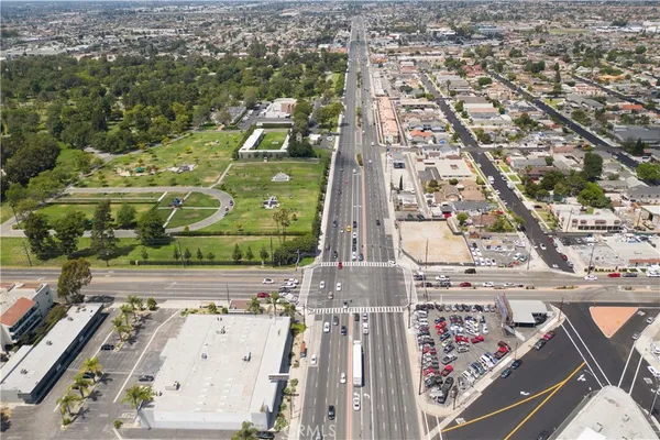 an aerial view of a city