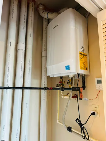 a bathroom with a sink and mirror