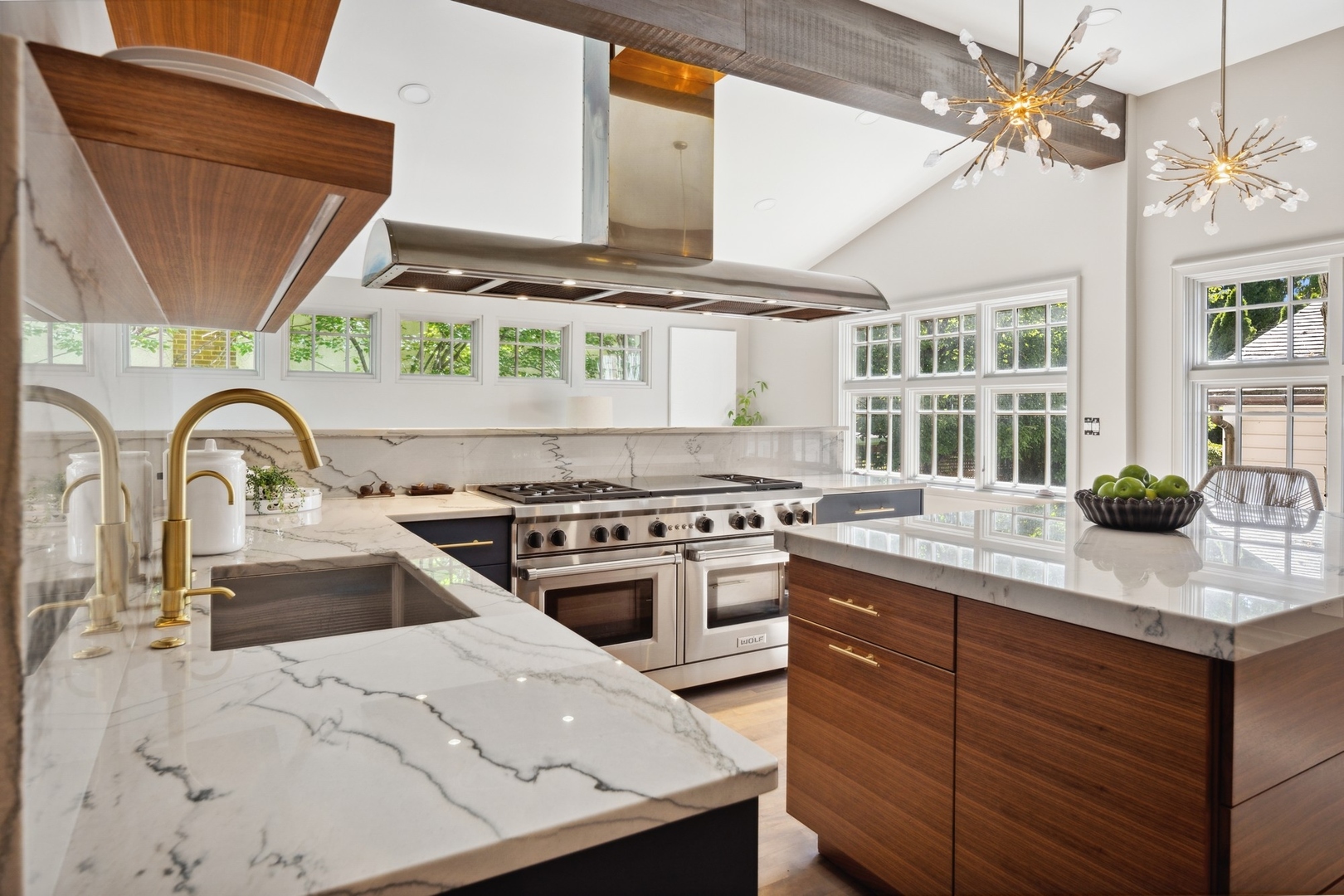 417 East Deerpath Road Lake Forest, IL 60045 - Photo 11 of 43 a kitchen with stainless steel appliances granite countertop a sink a stove and a wooden floors