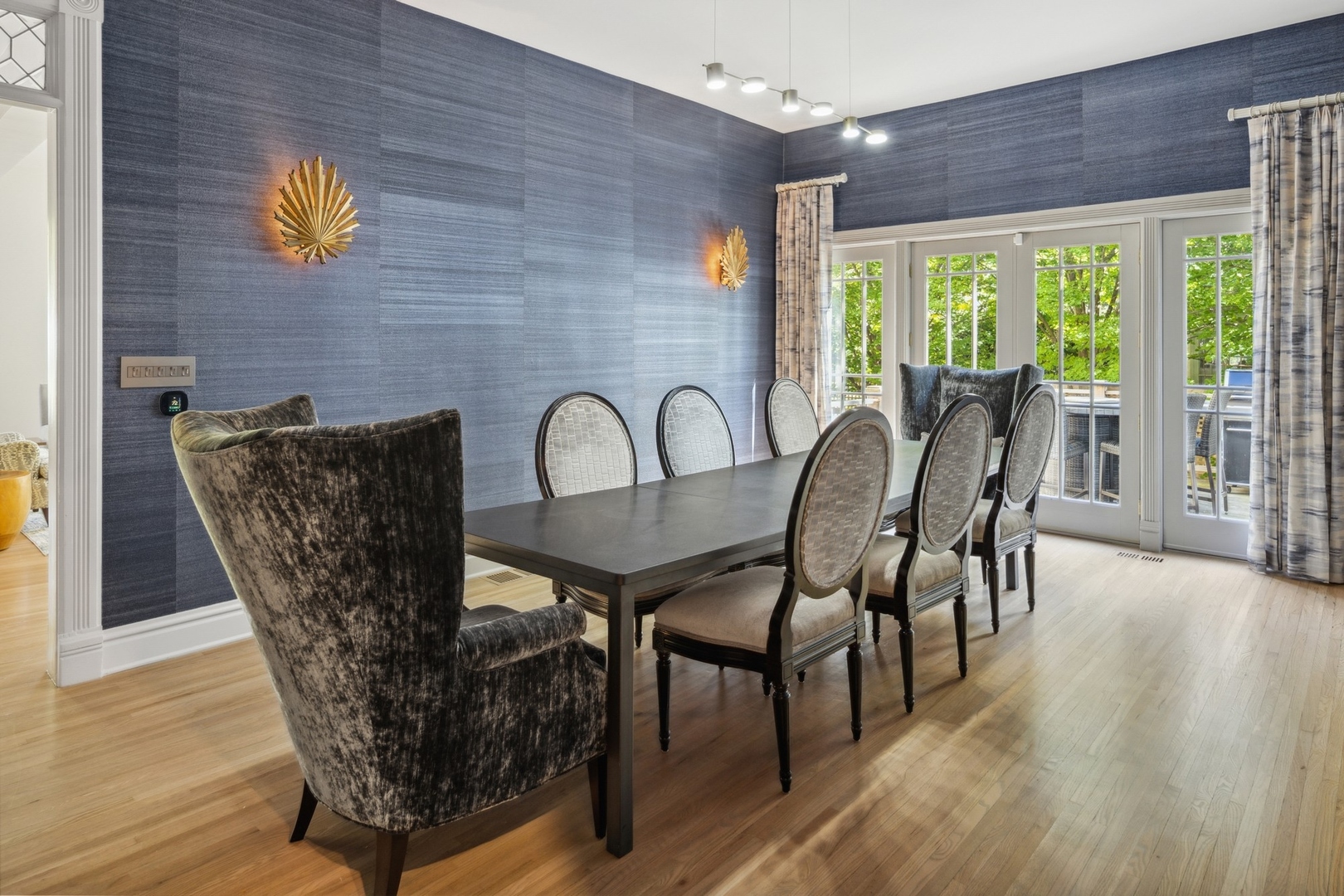 417 East Deerpath Road Lake Forest, IL 60045 - Photo 9 of 43 a view of a dining room with furniture and wooden floor