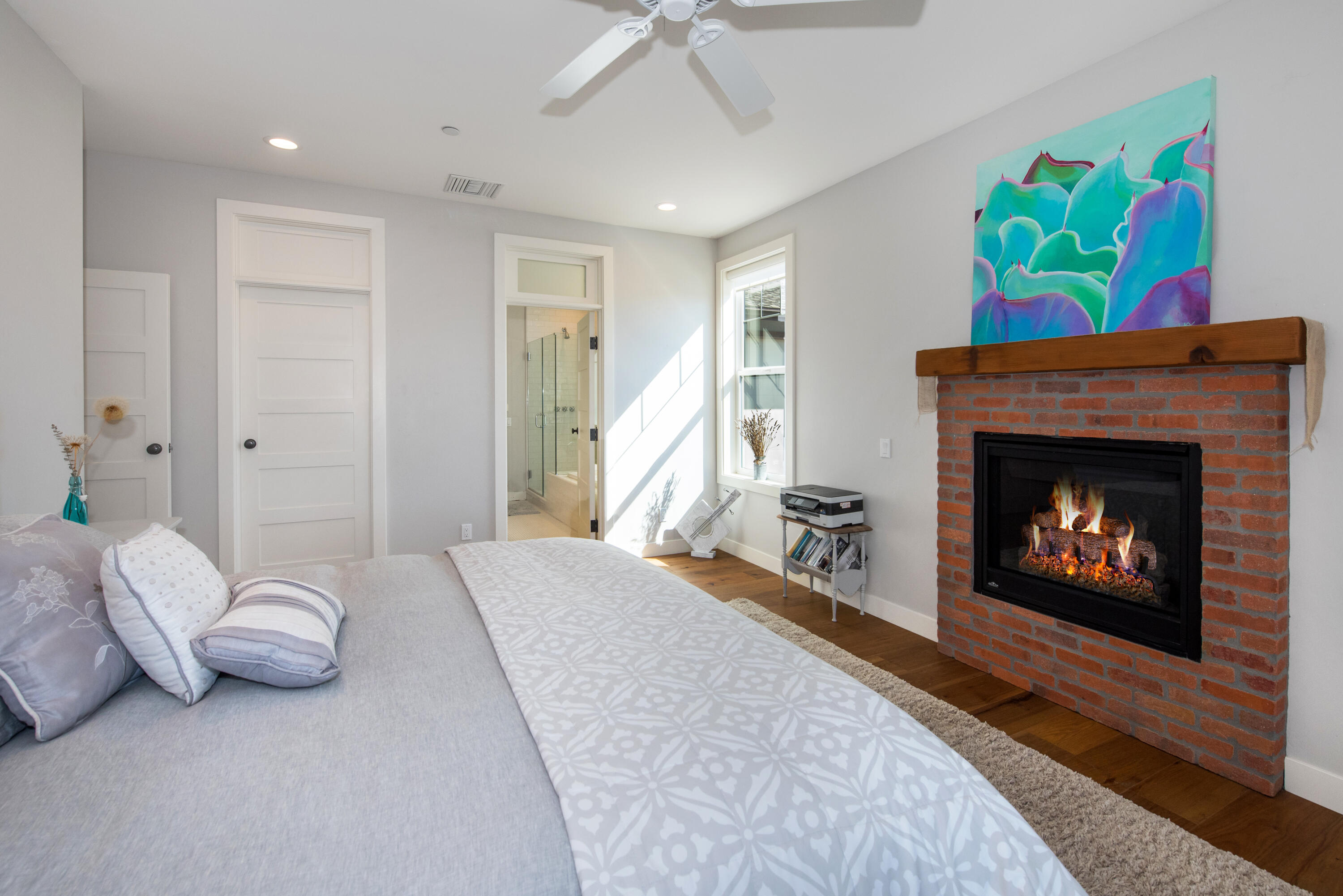 7 Baker Lane Goleta, CA 93117 - Photo 7 of 21 Primary Bedroom Fireplace