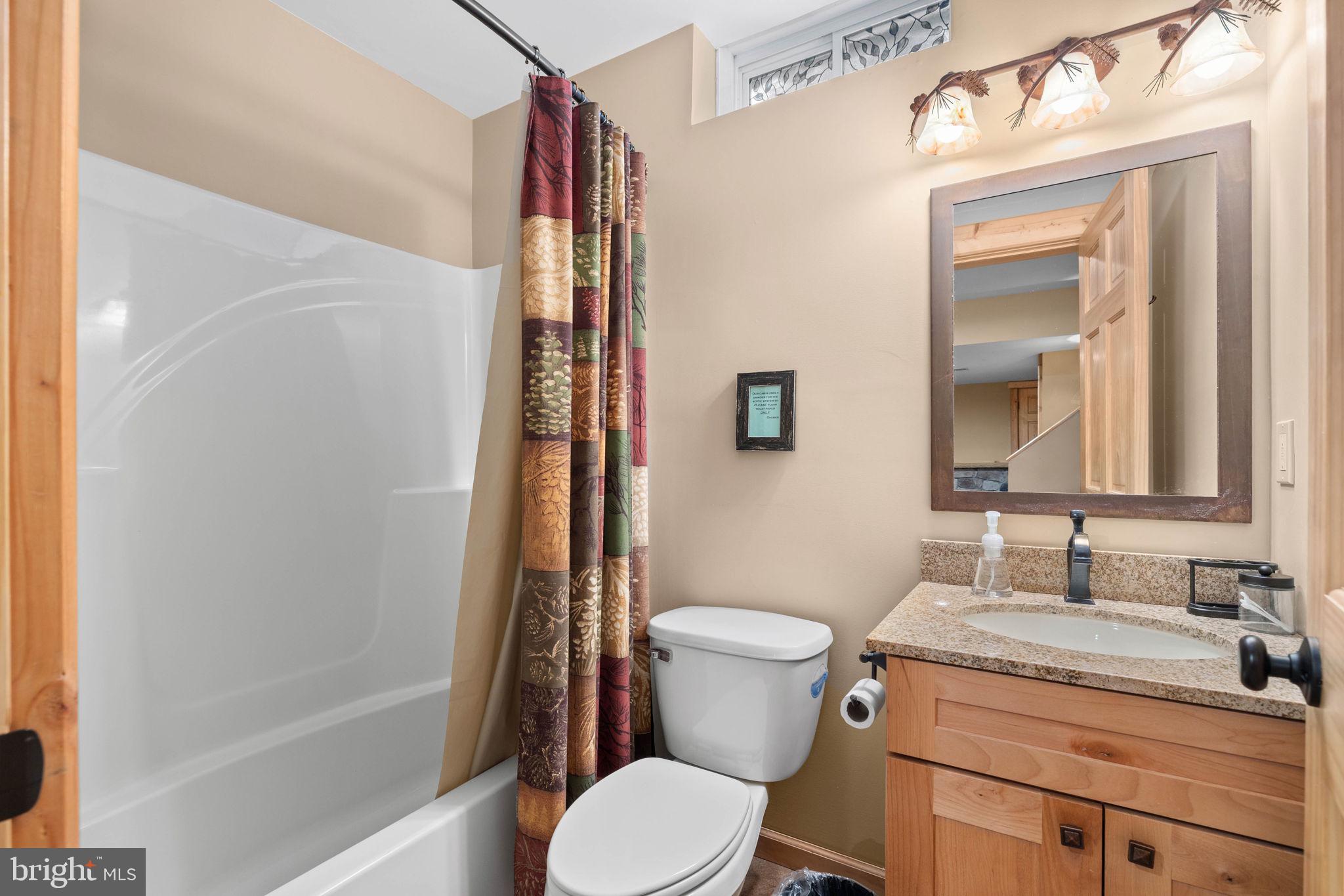 18 Sugarloaf Lane Hazleton, PA 18202 - Photo 49 of 85 a bathroom with a granite countertop sink toilet and shower