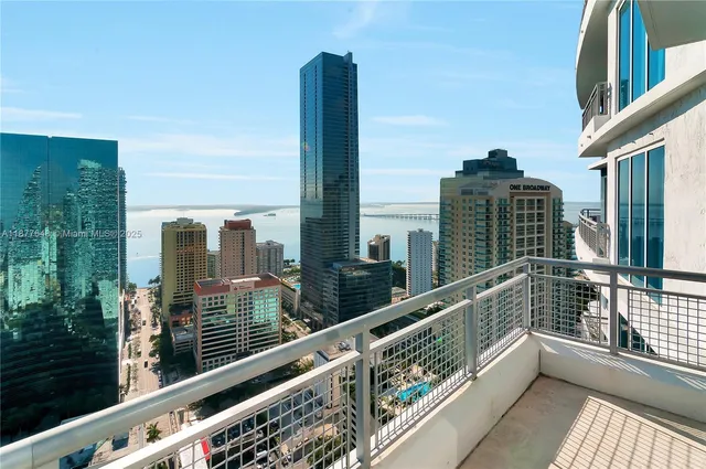 a city view from balcony