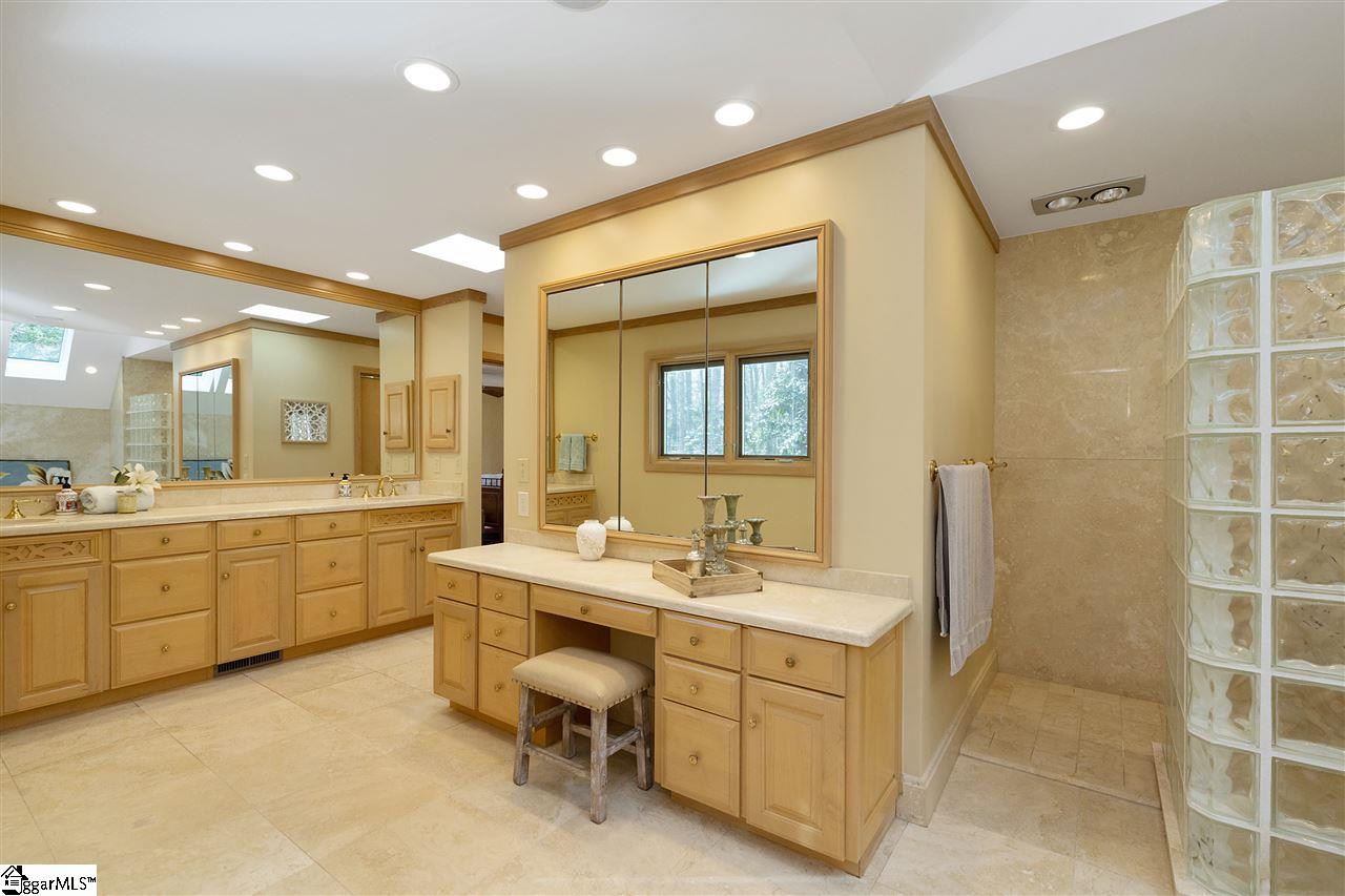 1111 Wembley Road Greenville, SC 29607 - Photo 15 of 35 Luxurious, spacious, double vanity, separate make-up vanity, large walk-in shower, separated jetted soaking tub, tons of storage and closets