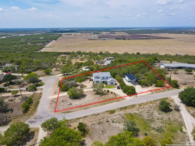 an aerial view of multiple house