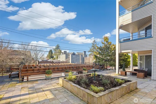 a view of a lounge chairs in the patio