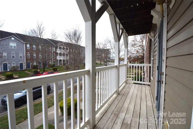 a view of a wooden deck