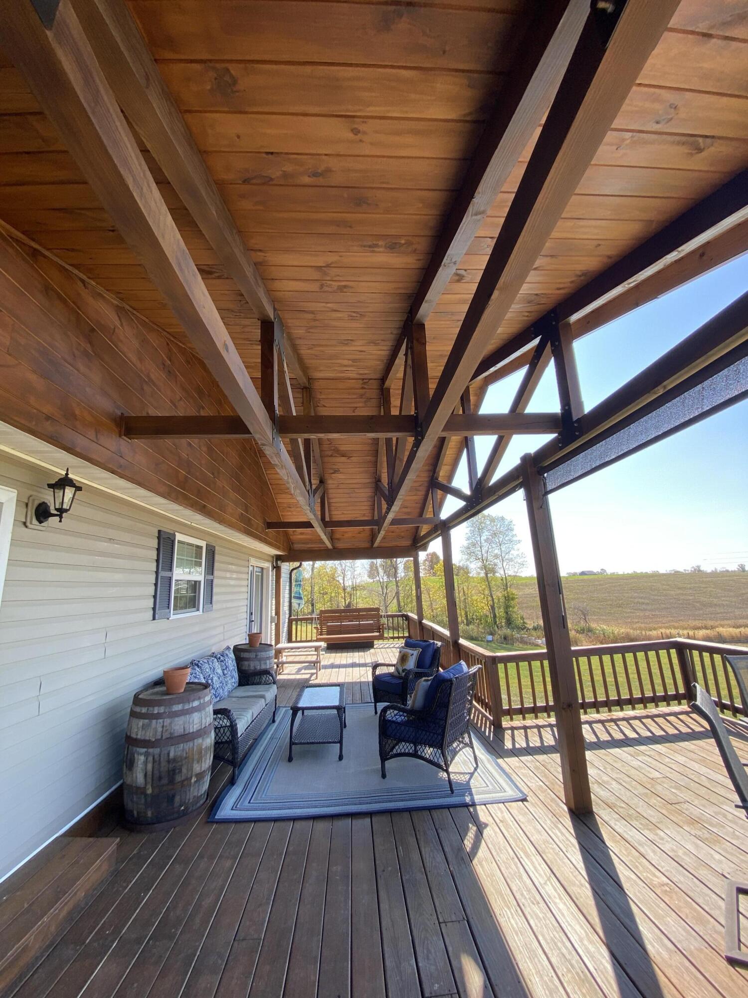 3920 Moorefield Road Carlisle, KY 40311 - Photo 10 of 45 Timber Frame Back Porch
