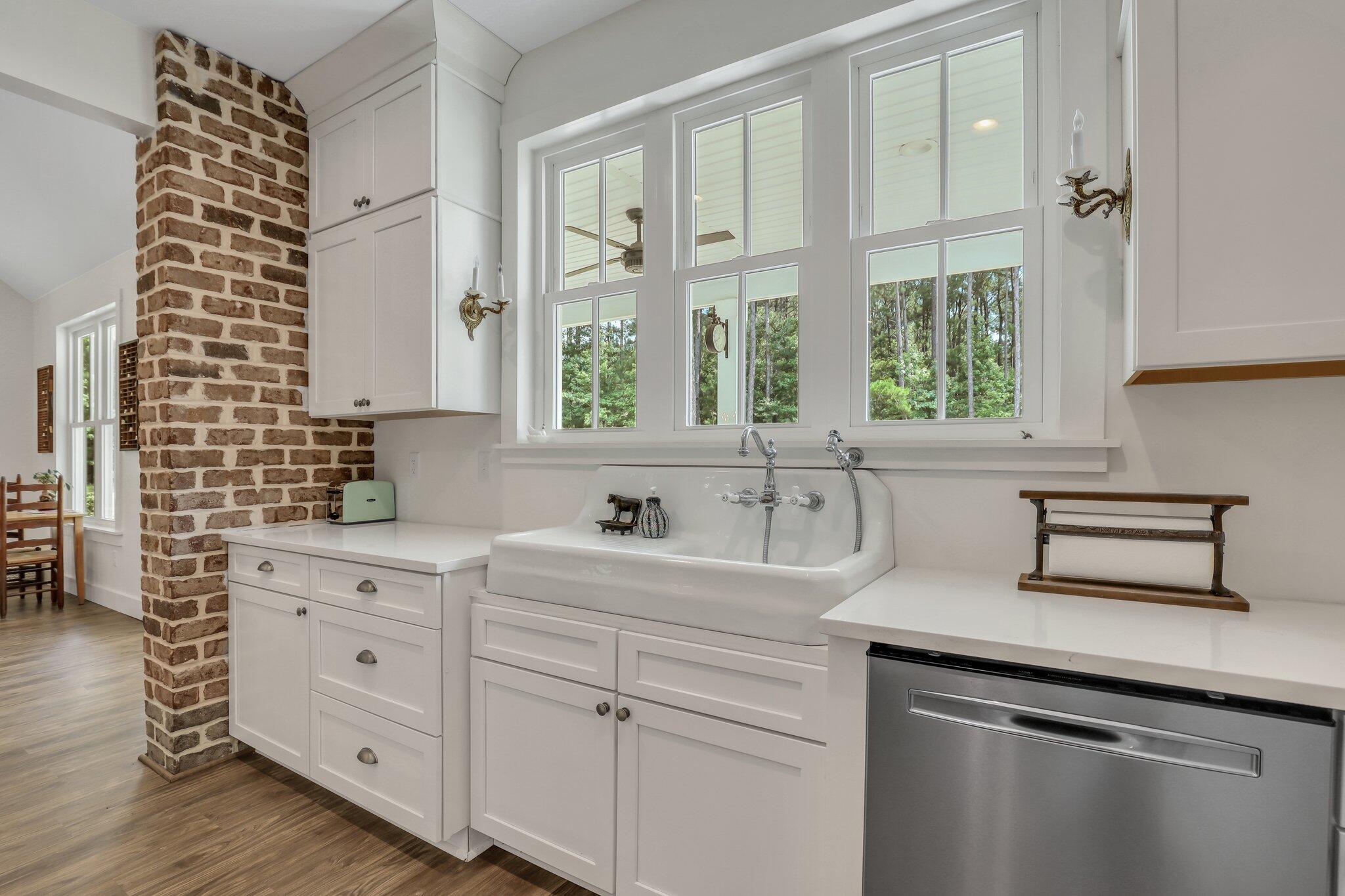 2494 Harristown Road St. Stephen, SC 29479 - Photo 14 of 50 Kitchen Sink with Brick Accent