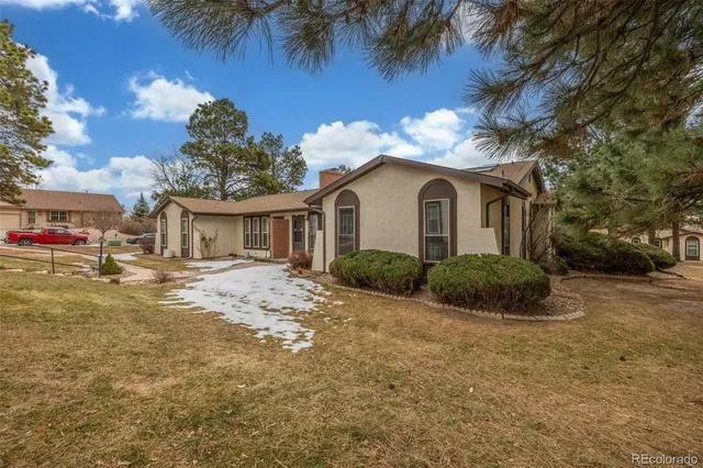 a view of a house with a patio