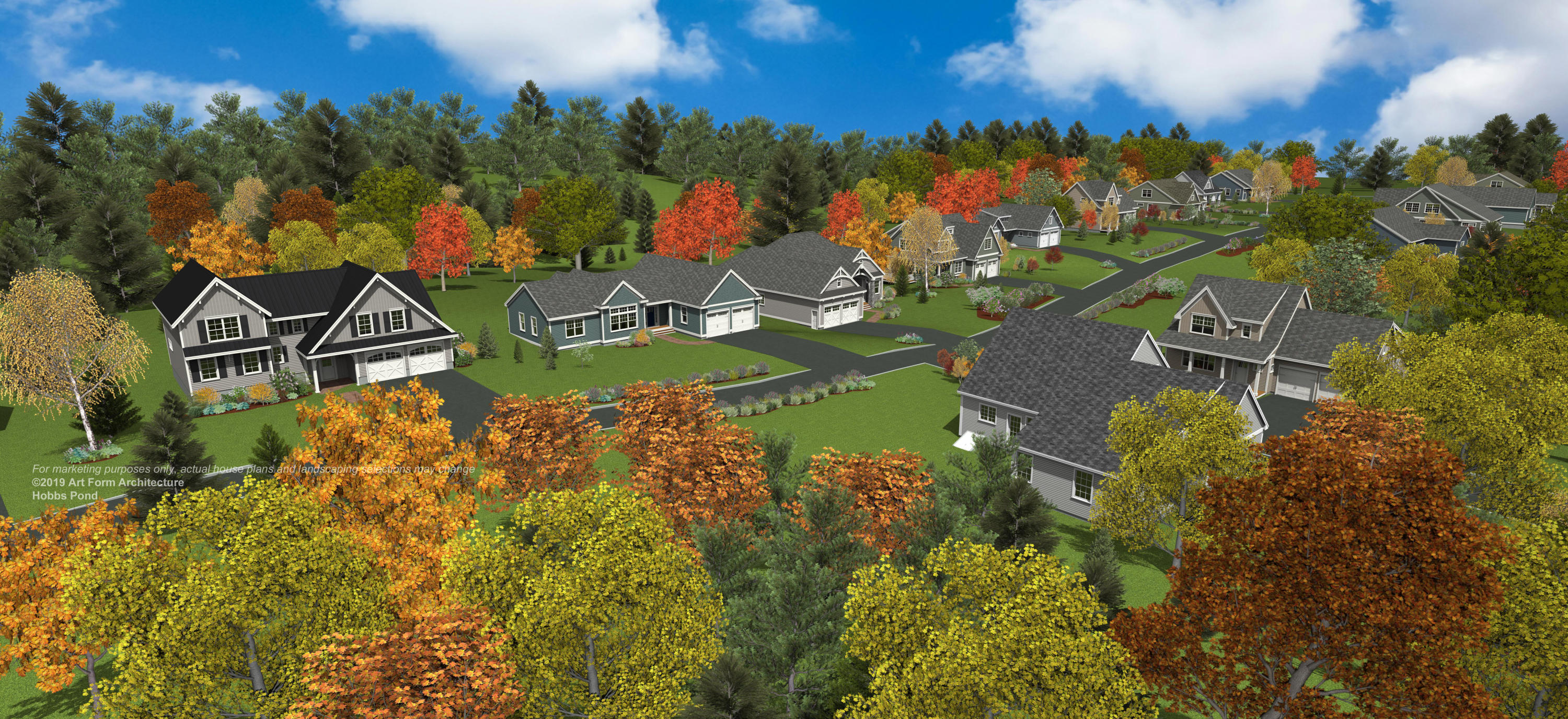 449 Hobbs Farm Road Wells, ME 04090 - Photo 19 of 20 Hobbs-Pond-Streetscape---Aerial-View-2