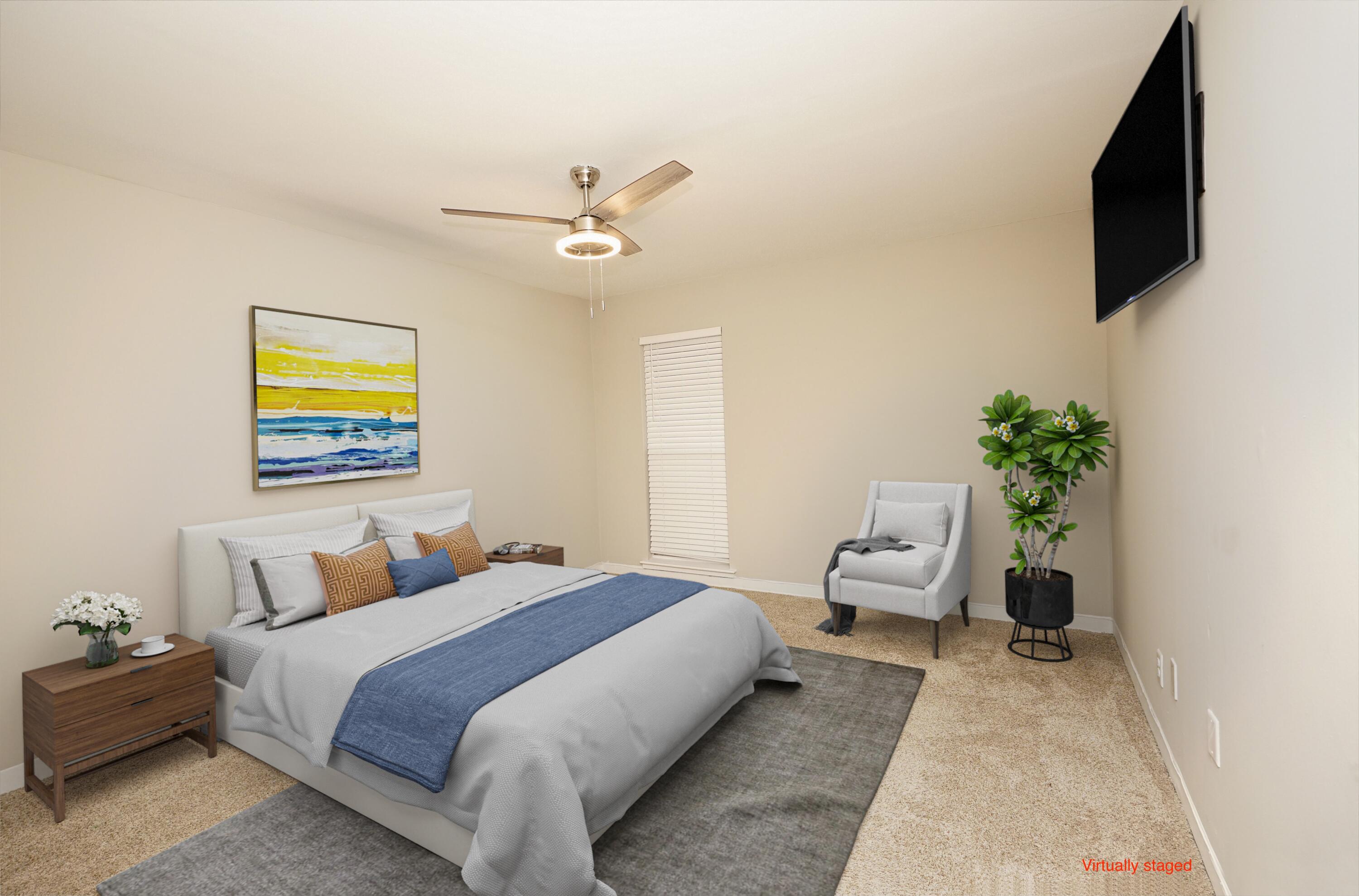 210 Pelham Road, Unit 212A Fort Walton Beach, FL 32547 - Photo 16 of 34 Primary bedroom - virtually staged