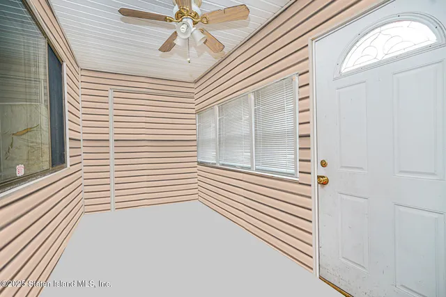 a view of a balcony with a window