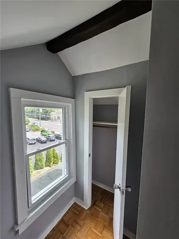 an empty room with a window