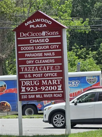 a view of a sign board