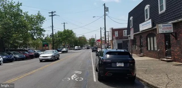 a car parked on the side of a street