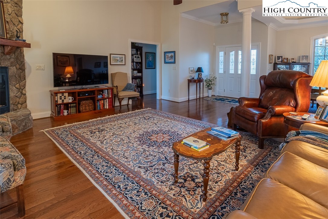 158 Northview Ridge Glade Valley, NC 28627 - Photo 15 of 27 a living room with furniture and a flat screen tv