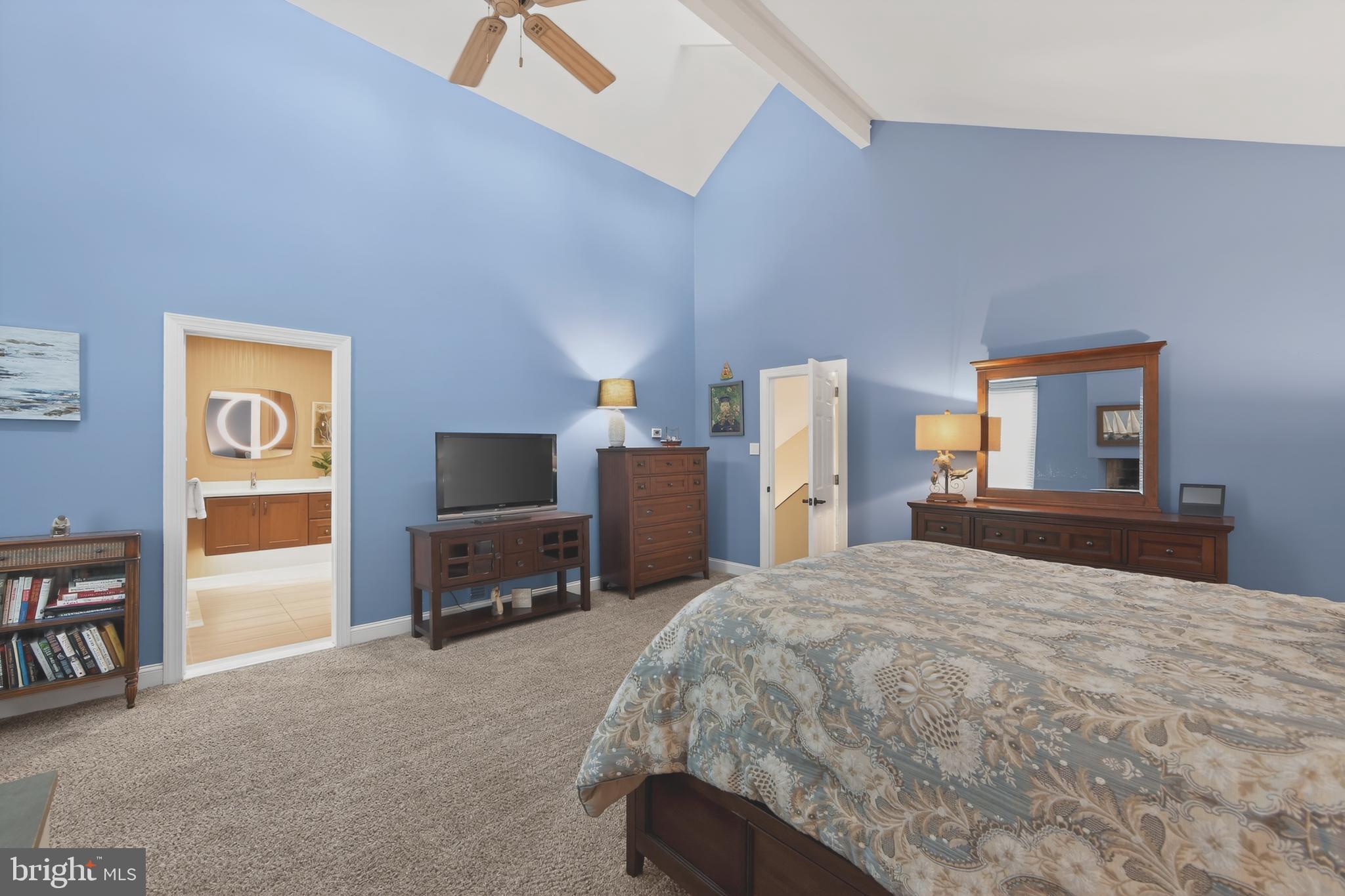 25 Oaktree Hollow Road, Unit R West Chester, PA 19382 - Photo 31 of 50 Owner's Bedroom w/ View to Renovated Bath- 2nd Flr