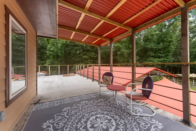 a view of a lush green forest