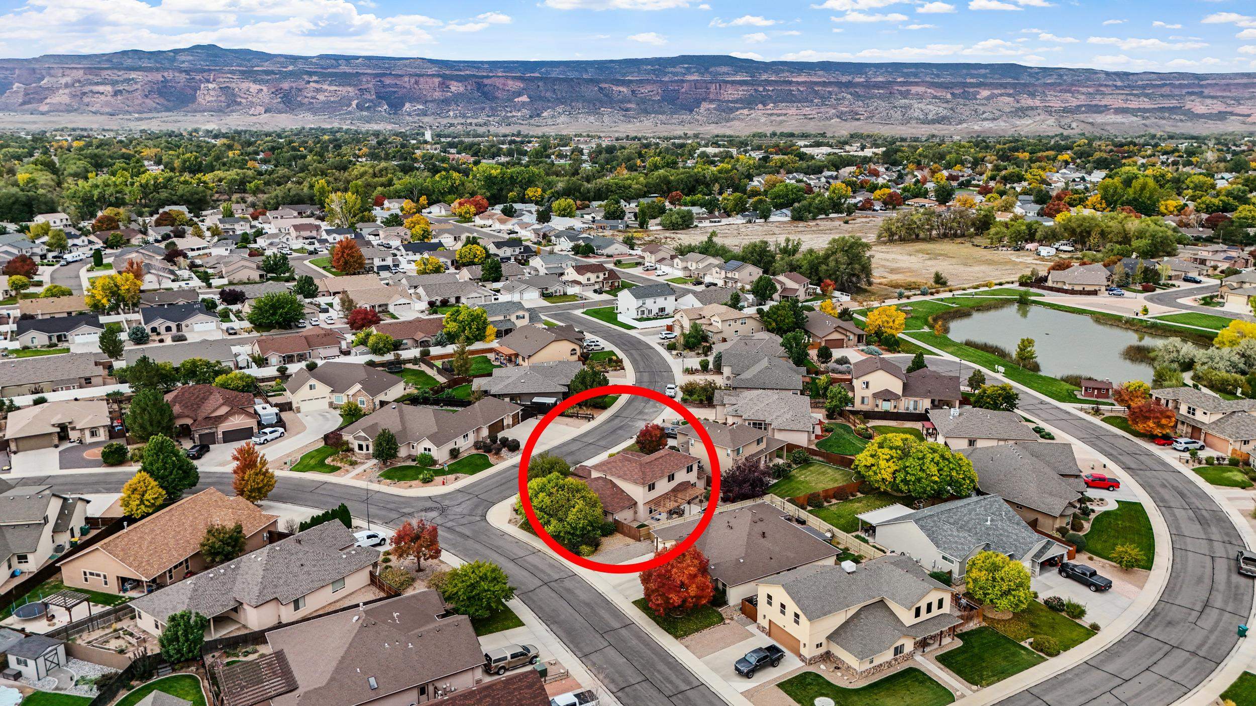 791 Yew Street Fruita, CO 81521 - Photo 32 of 33 an aerial view of a houses with a swimming pool