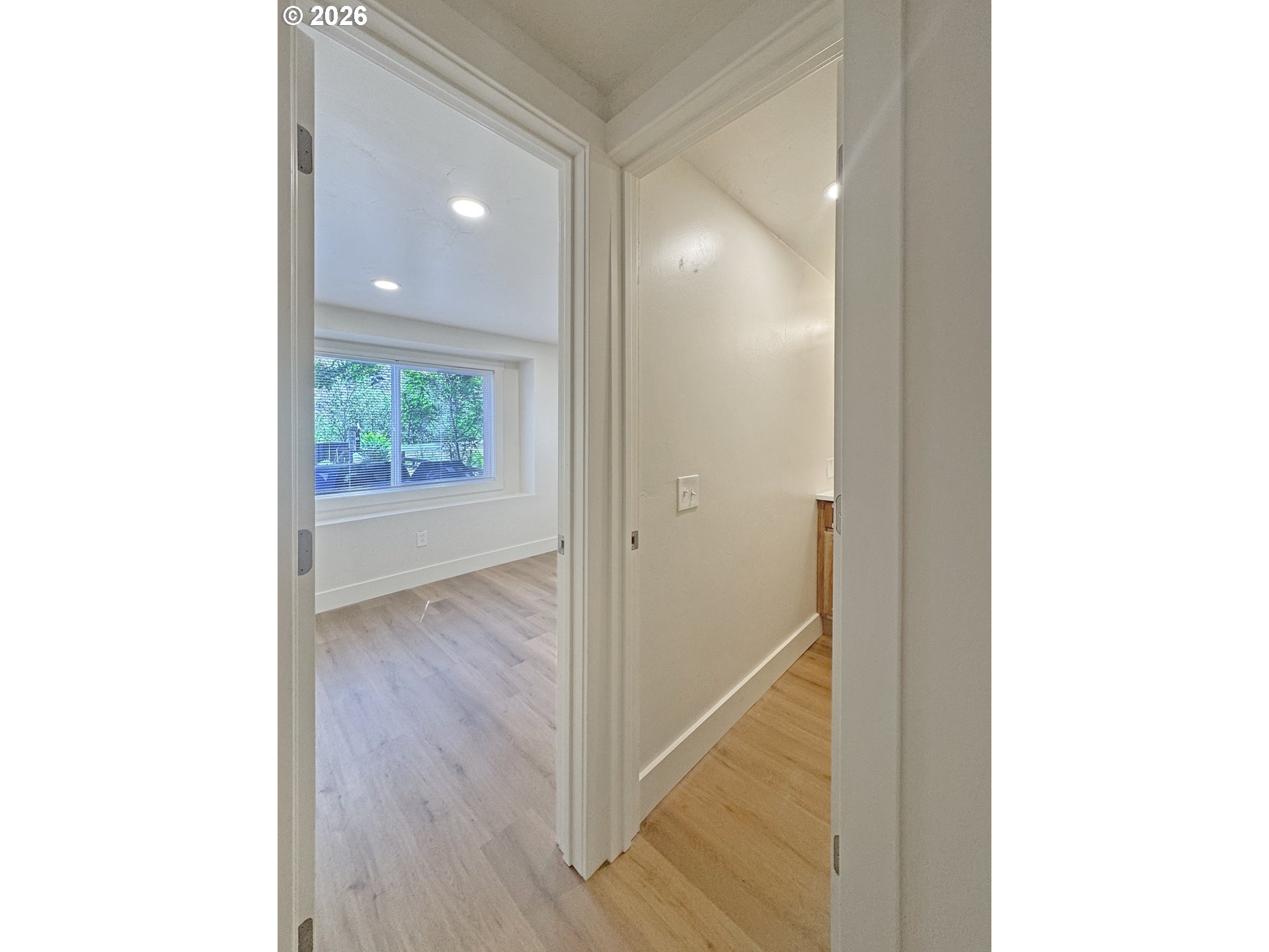 53945 Highway 86 Halfway, OR 97834 - Photo 37 of 48 a view of a hallway with wooden floor