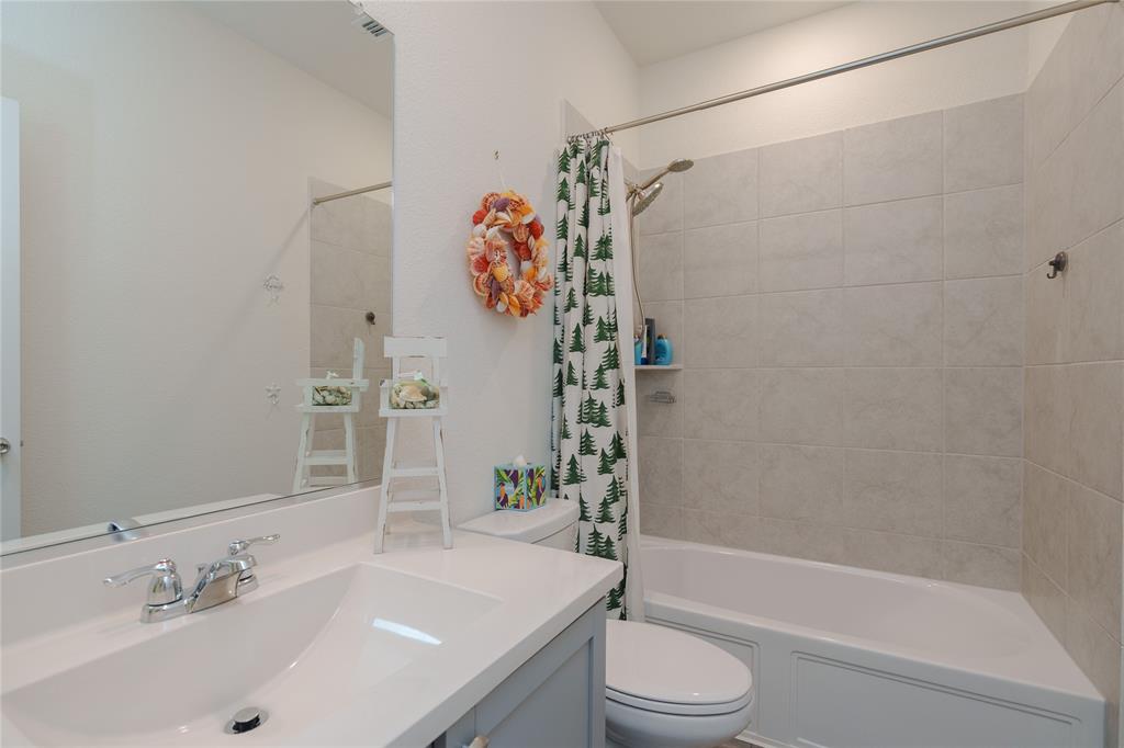 677 Ridgeback Trail Fort Worth, TX 76052 - Photo 8 of 40 a bathroom with a sink toilet and shower