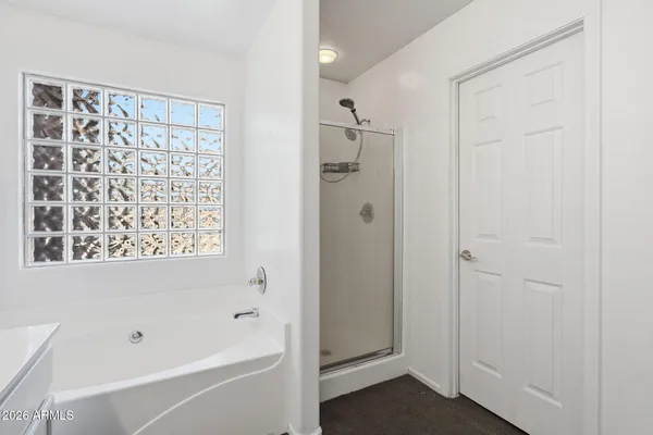 a view of a room with rack on the wall