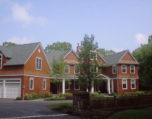 196 Peaceable Ridge Road Ridgefield, CT 06877 - Photo 1 of 1 front view of house with a yard