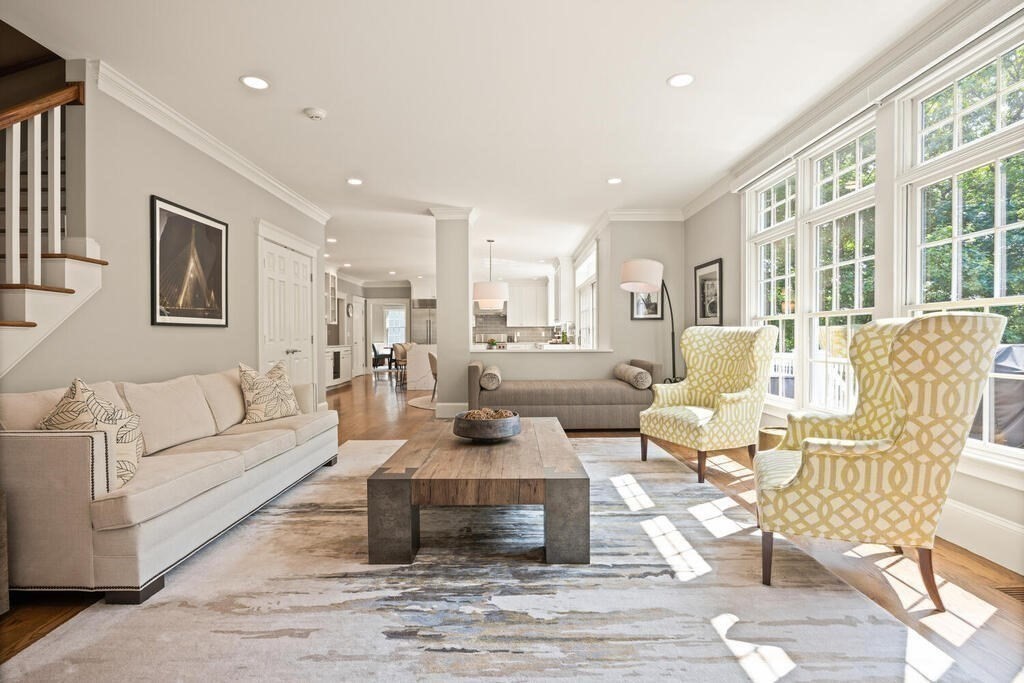 23 Richard Road Lexington, MA 02421 - Photo 13 of 42 a living room with furniture a rug and a painting