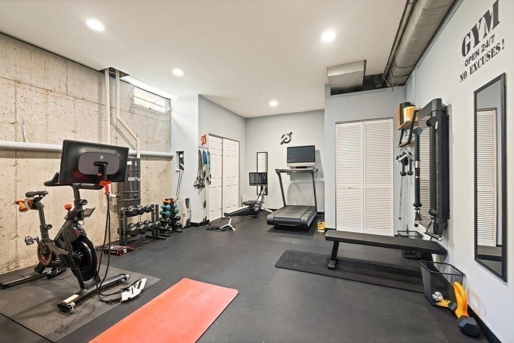 23 Richard Road Lexington, MA 02421 - Photo 32 of 42 a view of a room with gym equipment